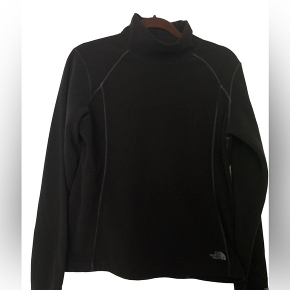 The North Face TKA Micro fleece pullover with high collar.  Black, size Large. - Picture 1 of 4